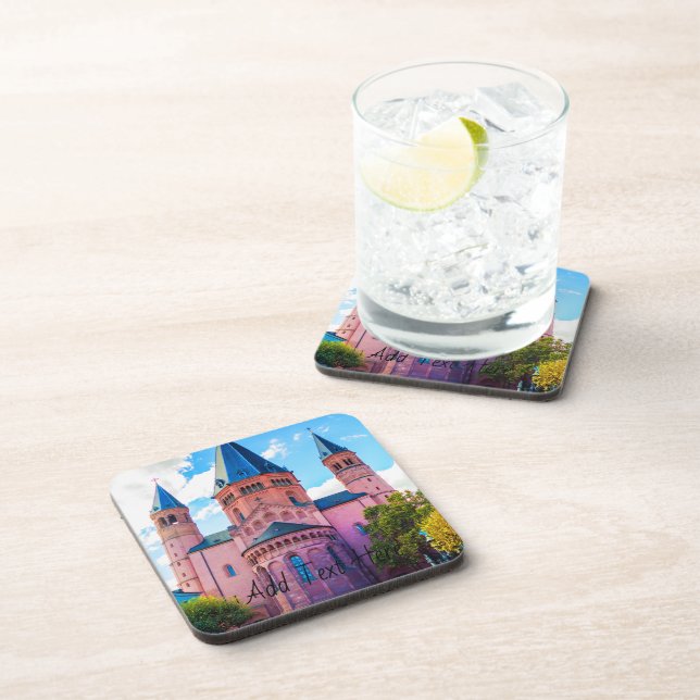 Porta-copo Castelo Blue Royalty com Céu Nublado (Lado Direito)