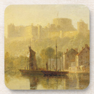 Porta-copo Castelo de Windsor da Tamisa (óleo no millboard)
