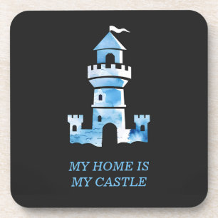 Porta-copo Castle Watercolor Art
