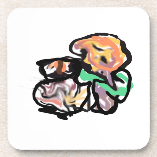 Porta-copo Cat and flowers  fun (Frente)