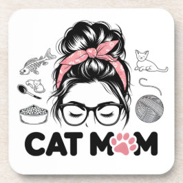 Porta-copo "Cat Mom" Funny Cute Cat Lover Women