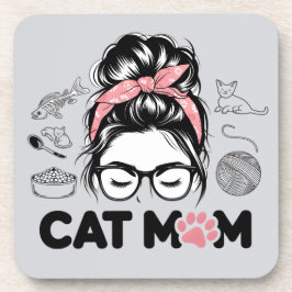 Porta-copo "Cat Mom" Funny Cute Cat Lover Women