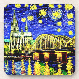Porta-copo Catedral de Starry Night Cologne Alemanha