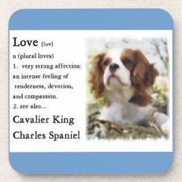 Porta-copo Cavalier King Charles Spaniel Art Love Is