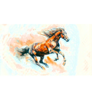 Porta-copo Cavalo com Aquarela Livre