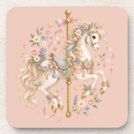 Porta-copo Cavalo de Carrossel Fofo Arte Vintage