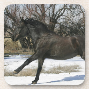 Porta-copo Cavalo selvagem do mustang na neve 2