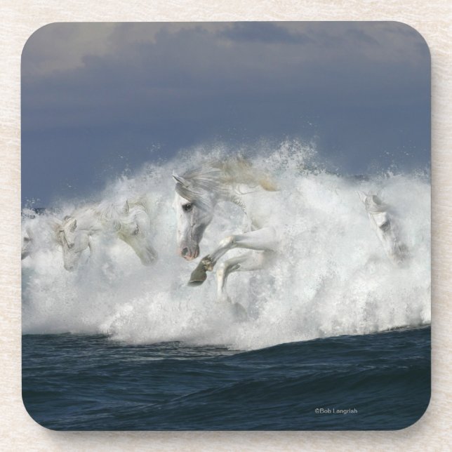 Porta-copo Cavalos da fantasia: Mar (Frente)