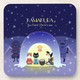 Porta-copo Celebração de Neve de Edo-Neko