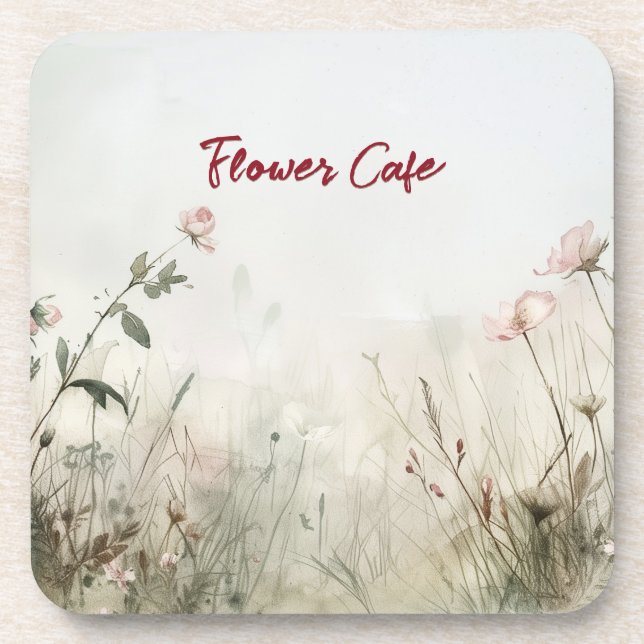 Porta-copo Cena de Sonho das Flores da primavera (Frente)