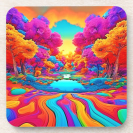 Porta-copo Cenário Fantástico Colorido