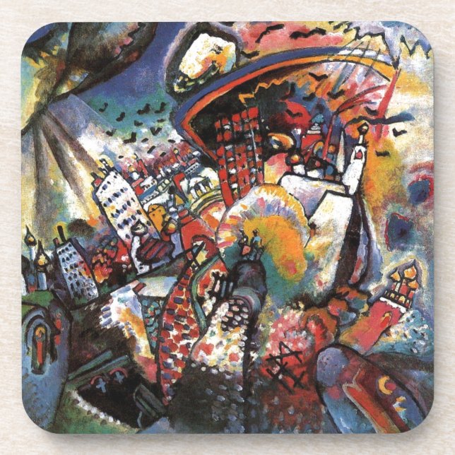 Porta-copo Cenário urbano de Moscou I Arte abstrata de Kandin (Frente)