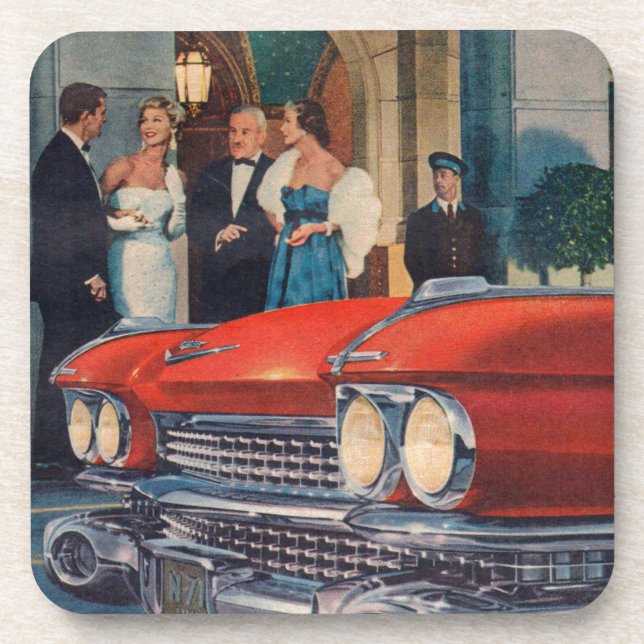 Porta-copo cerca de 1960 Cadillac vermelho (Frente)