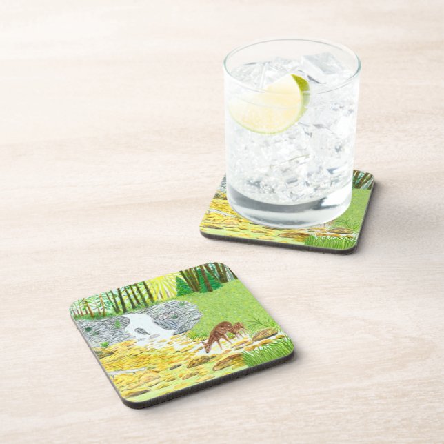 Porta-copo Cerva e filhote (Lado Direito)