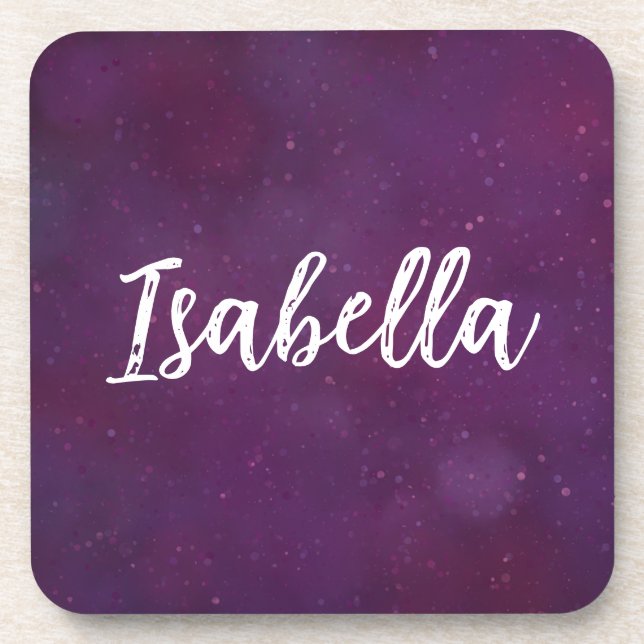 Porta-copo Céu estrelado roxo (Frente)