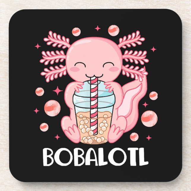 Porta-copo Chá de Bolhas de Axolote Engraçado (Frente)