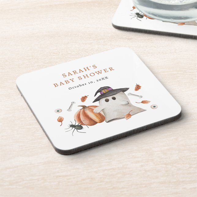 Porta-copo Chá de fraldas de Halloween (Halloween Baby Shower Beverage Coaster
)