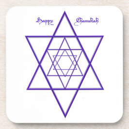 Porta-copo Chanukah / Portas copos Azuis e Brancas de Hanukka