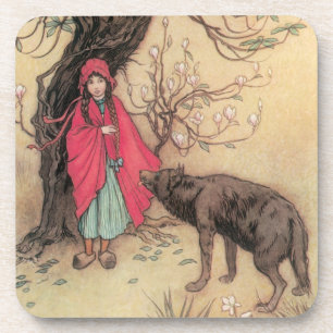 Porta-copo Chapeuzinho Vermelho Vintage por Warwick Goble