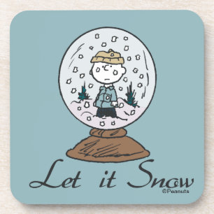 Porta-copo Charlie Brown Snow Globe Graphic - Deixe-o nevar