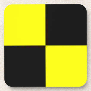 Porta-copo Checkered preto amarelo de Lima