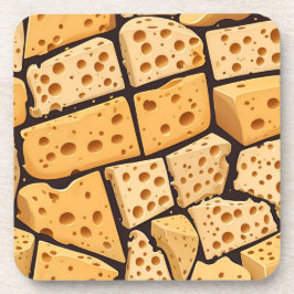 Porta-copo Cheese Pieces With Natural Holes Cute Pattern 