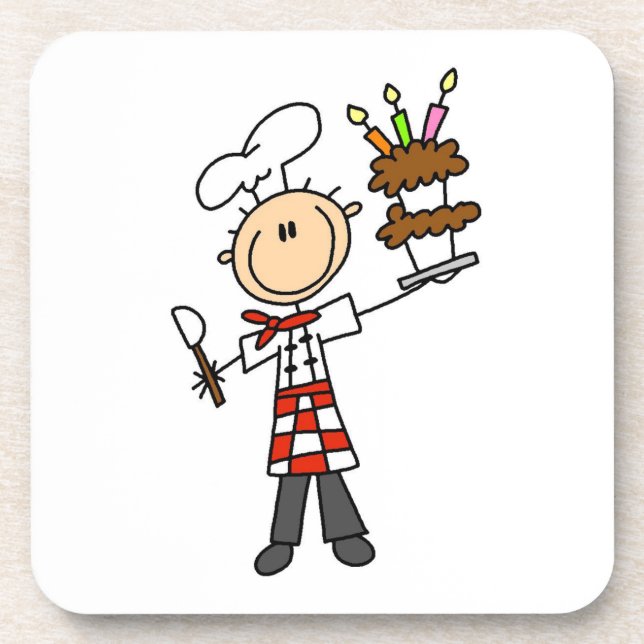 Porta-copo Chef Com Bolo De Aniversário (Frente)