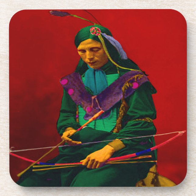 Porta-copo Cherokee Indian Pop Art (Frente)