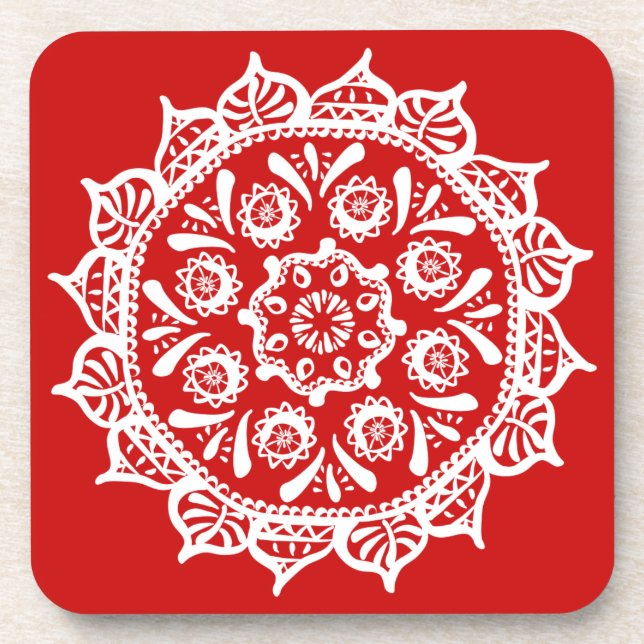 Porta-copo Cherry Mandala (Frente)
