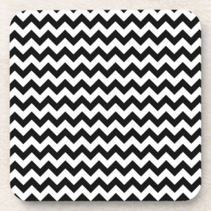 Porta-copo Chevron Preto e Branco