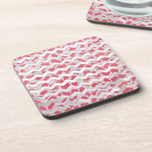 Porta-copo ChevronDalmatian Rosa e Branco
