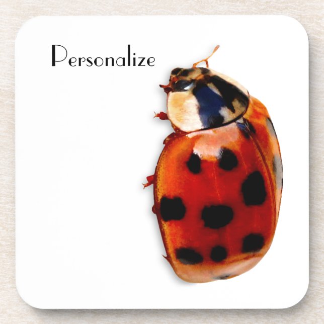 Porta-copo Chic Spotted Ladybug Com Nome (Frente)