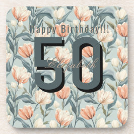 Porta-copo Chic Tulip Flower Surprise Birthday Party