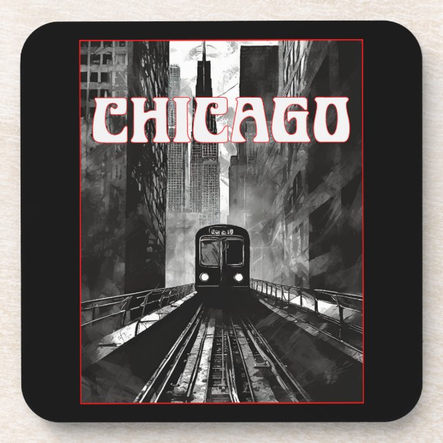 Porta-copo Chicago Illinois (Frente)