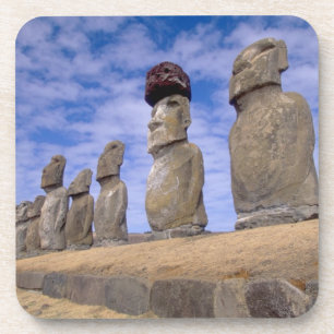 Porta-copo Chile, Ilha de Páscoa. Os 15 Moais no Ahu
