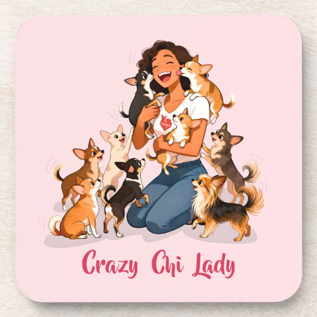 Porta-copo Chimigos - Crazy Chi Lady - Chihuahua  (Frente)