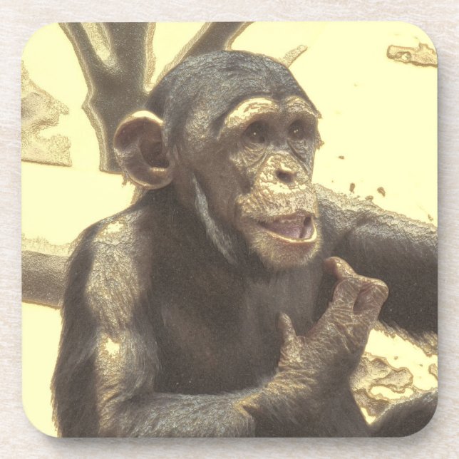 Porta-copo Chimp metálico (Frente)