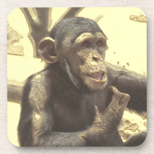 Porta-copo chimpanzé metálico