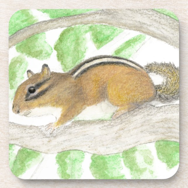 Porta-copo Chipmunk na Árvore da Maçã (Frente)