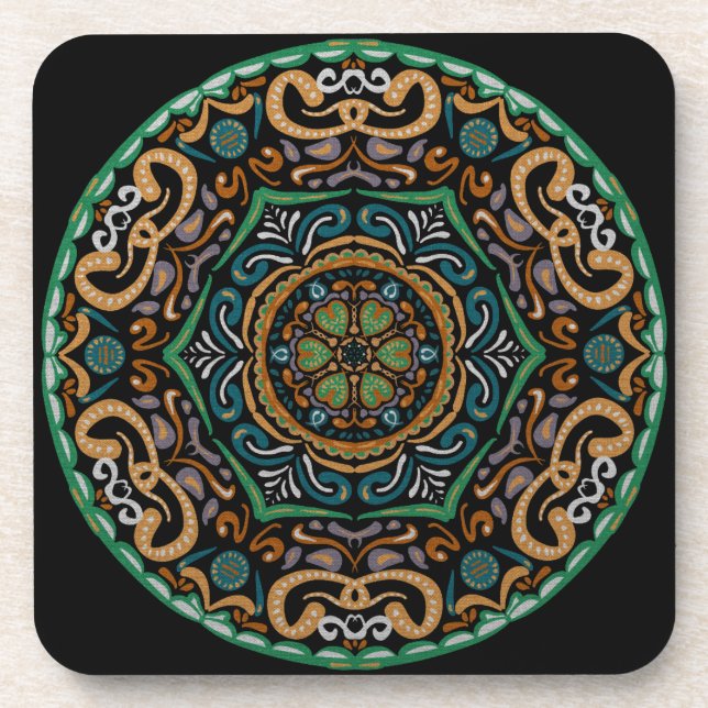 Porta-copo Chons Da Mandala (Fundo Personalizável) (Frente)