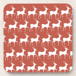 Porta-copo Christmas Reindeer Plastic Coaster Holiday