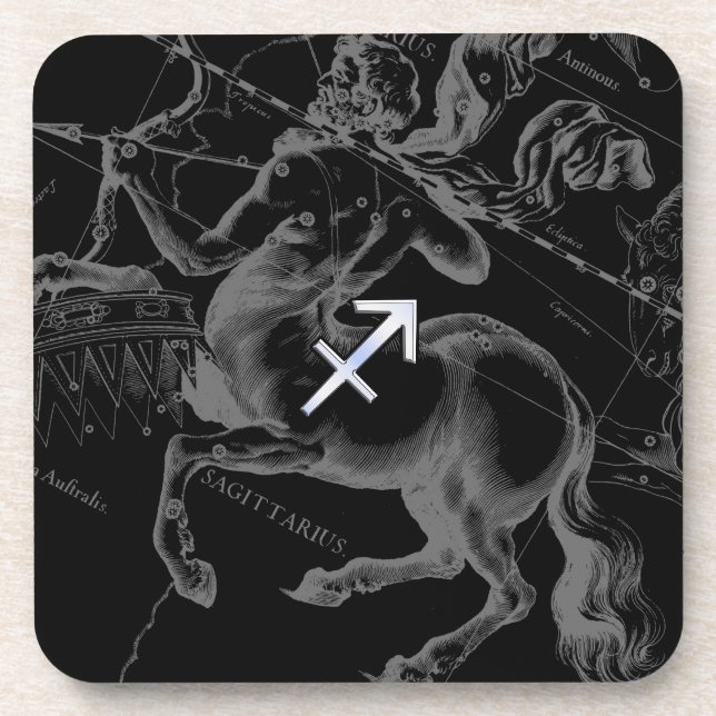 Porta-copo Chrome Sagittarius Símbolo Zodiac Hevelius cerca d (Frente)