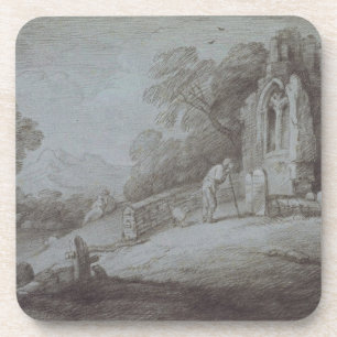Porta-copo Churchyard de Thomas Gainsborough   com figura