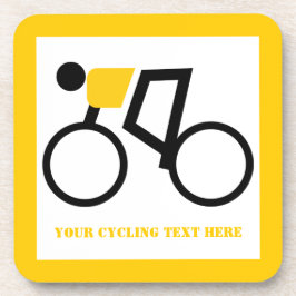 Porta-copo Ciclista montando seu costume de bicicleta