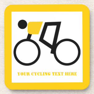 Porta-copo Ciclista montando seu costume de bicicleta