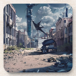 Porta-copo Cidade abandonada   Posto Apocalypse Dystopian Wor