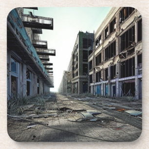 Porta-copo Cidade abandonada   Posto Distopia Apocalíptica