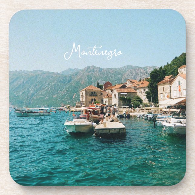 Porta-copo Cidade costeira de Perast, Montenegro (Frente)