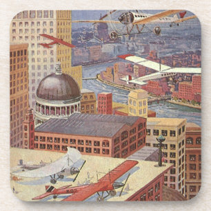 Porta-copo Cidade de Ficção Científica Vintage, Steam Punk Vi