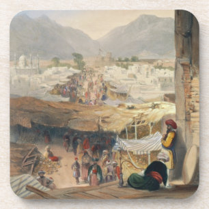 Porta-copo Cidade de Kandahar, de seu bazar principal e de